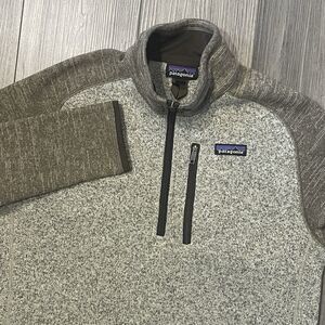 Patagonia Better Sweater Men's M Quarter 1/4 Zip Brown Pullover Outdoor Fleece